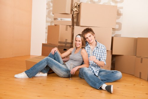 Removal team planning a house move in Highbury