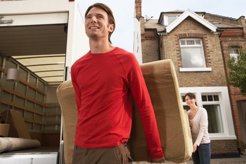 Person using assistive technology to browse a Highbury man and van service