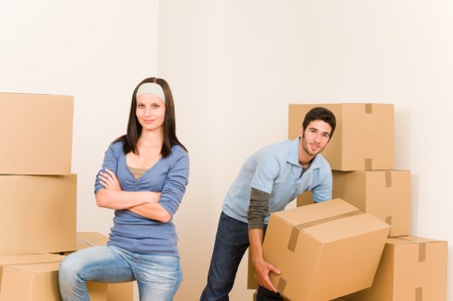 Highbury flat move with boxes and careful handling support