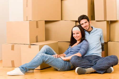 Careful loading of household items during a Highbury move