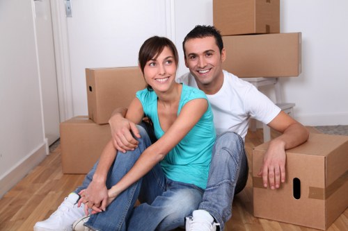 Organised packing supplies for moving day in Highbury