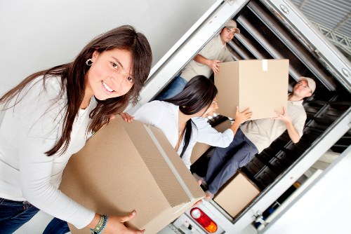 Preparation checklist and packing materials for a local office move