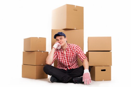 Loading furniture into a van for a move in Highbury